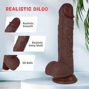 Sex Toys Dildo Realistic Silicone Dildo, Adult Toys for Women and Couple 7.8 Inch (Brown)
