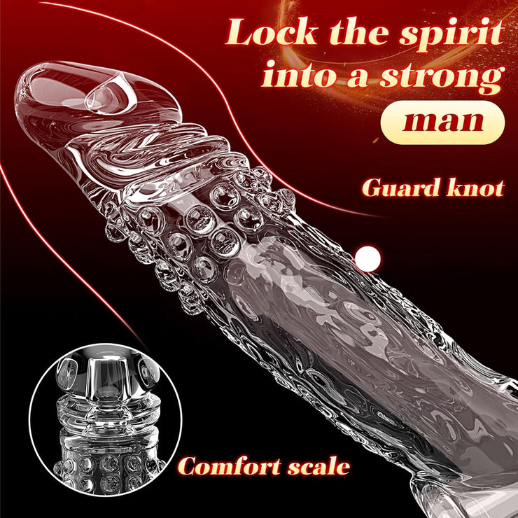 Penis Sleeve with Cock Ring, Penis Extender and Penis Enlarger for Men