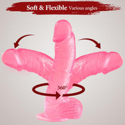 10 Inch Pink Dildo Big Dildos, Soft Realistic  Sex Toys for Women and Couple.