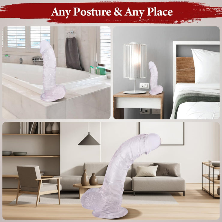 Dildo Big Dildos, Soft Realistic Huge Dildo with Strong Suction Cup for Women and Couple