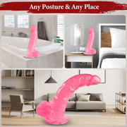 10 Inch Pink Dildo Big Dildos, Soft Realistic  Sex Toys for Women and Couple.