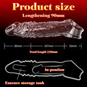 Penis Sleeve with Cock Ring, Penis Extender and Penis Enlarger for Men