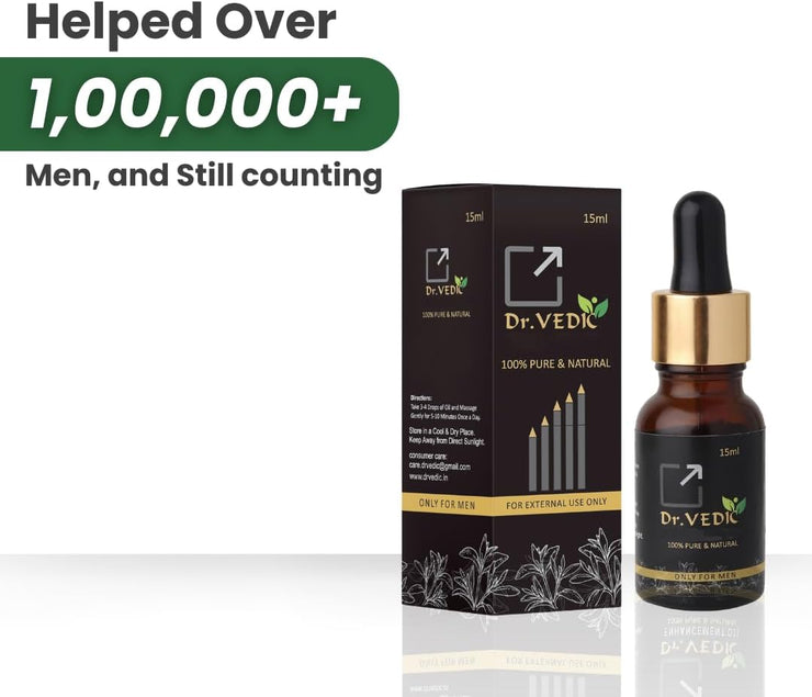 Men's Ayurvedic Oil Pure & Natural (Black) (15 ml Pack of 1)