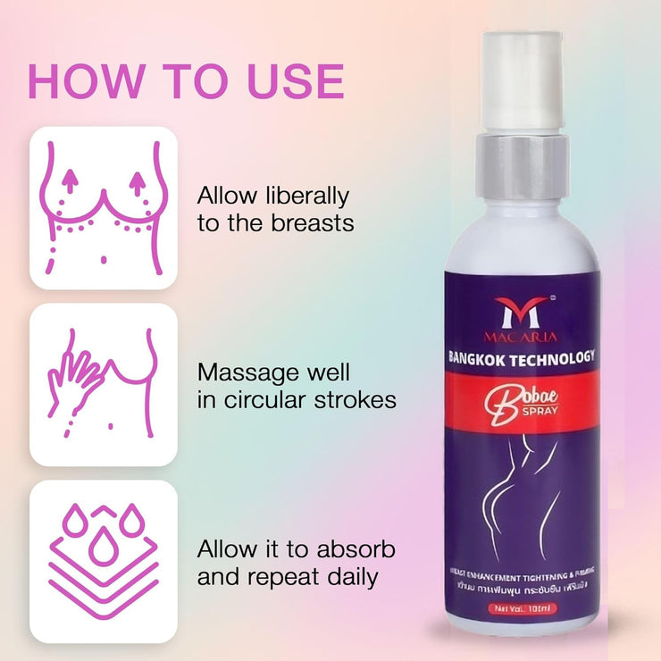 Breast Spray Oil  Bust Tightening Shape & Size up Toning Spray Oil Quick Growth