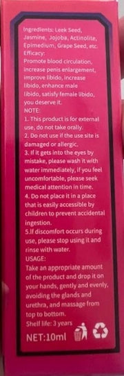 Enlargement Massage Oil for Men 10ml Herbal Enlarge 0.34floz (2)