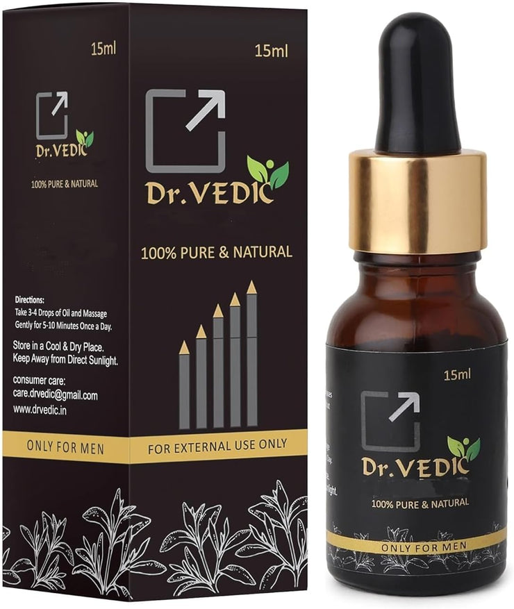 Men's Ayurvedic Oil Pure & Natural (Black) (15 ml Pack of 1)