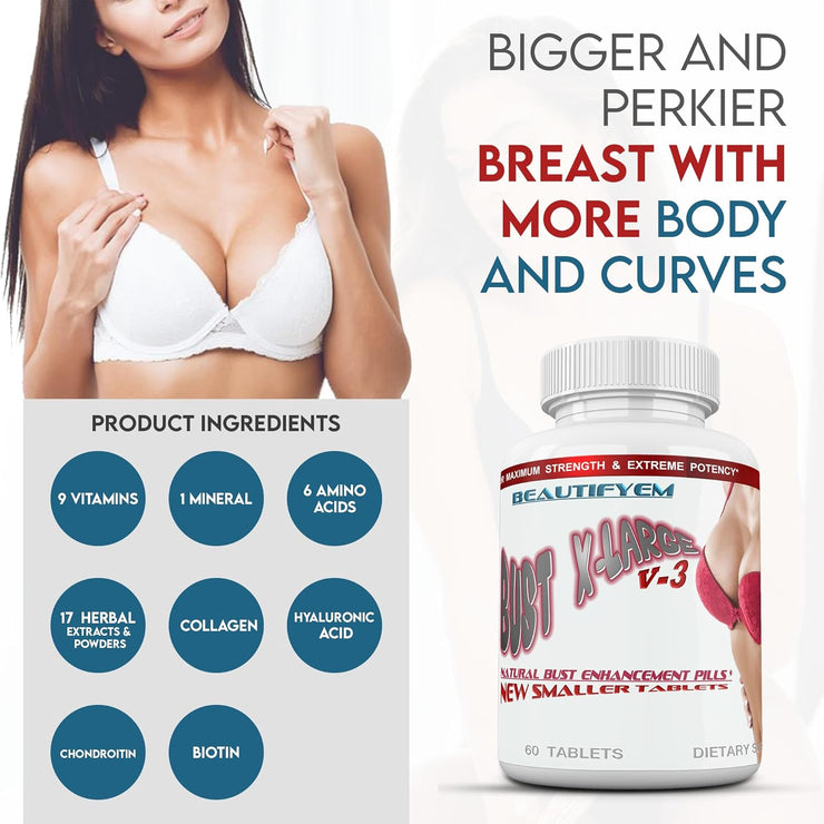 X-Large Breast Enlargement, Breast Enhancer, Bust Enhancement Pills
