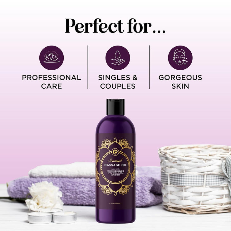 Massage Oil for Couples - Massaging Oil for Massage Therapy with Vitamin E