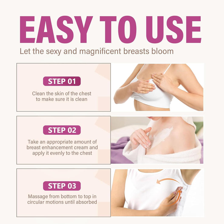 Breast Enhancement Cream - Enlarge, Firm, and Nourish for Fuller, Cream with Gentle Formula