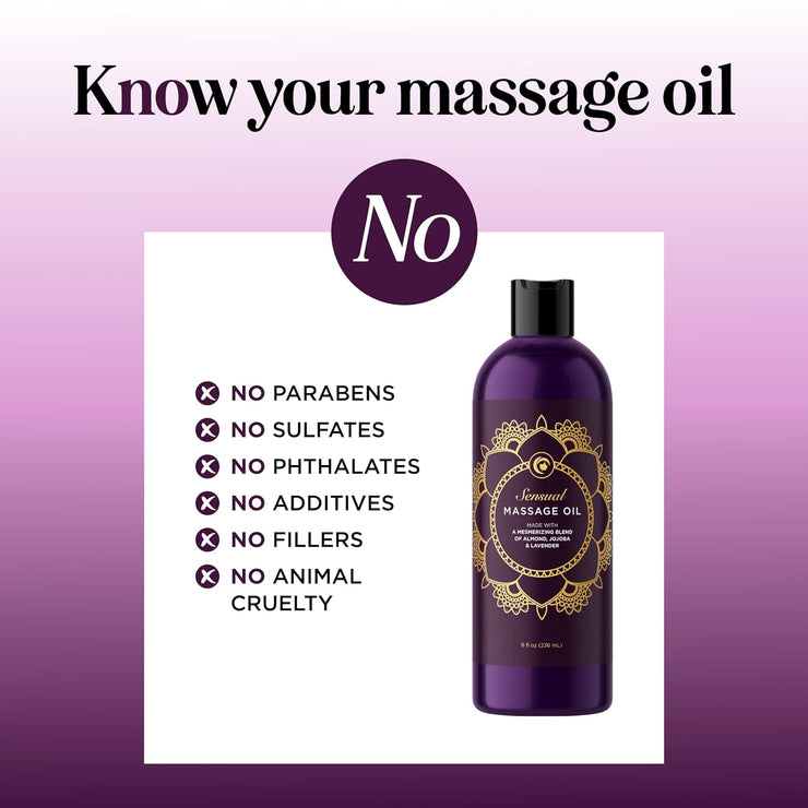 Massage Oil for Couples - Massaging Oil for Massage Therapy with Vitamin E