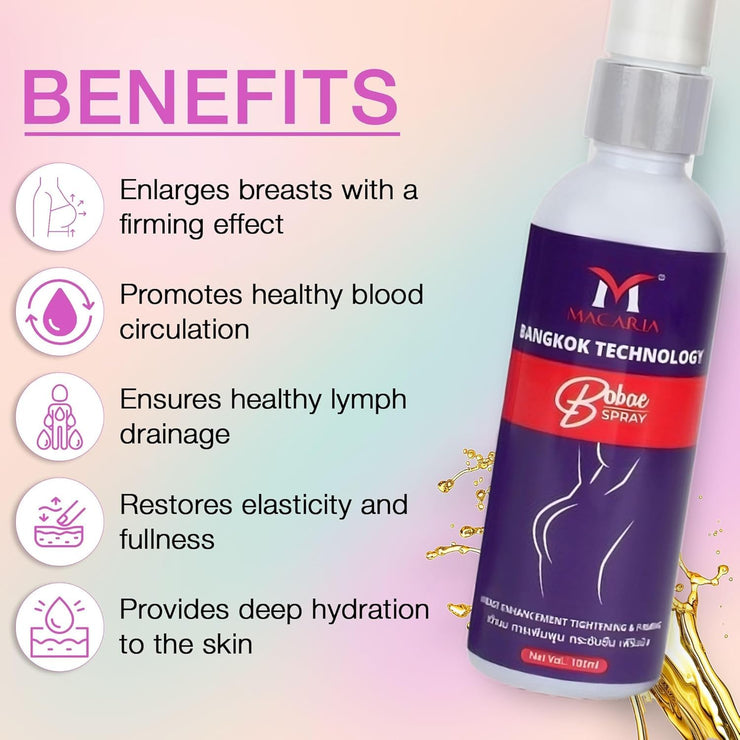 Breast Spray Oil  Bust Tightening Shape & Size up Toning Spray Oil Quick Growth