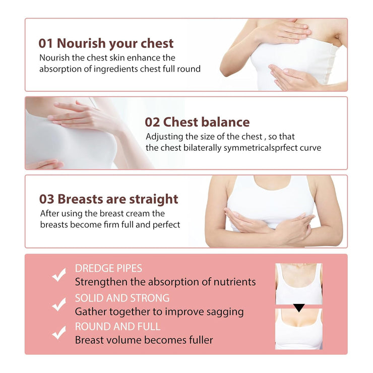 Chest Skin Care Mask for Fast Growth Increase Elasticity Firming Lifting 50 g