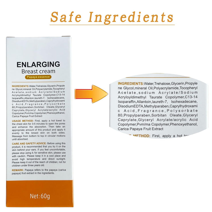 Breast Enhancement Cream, Rapid Action for Breast Growth Lifting and Firming, Gentle Formula