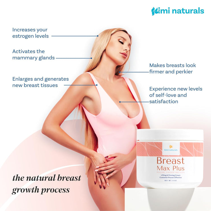 Naturals Breast Max Plus - Breast Enhancement Cream - Breast Enlargement - 4 OZ
