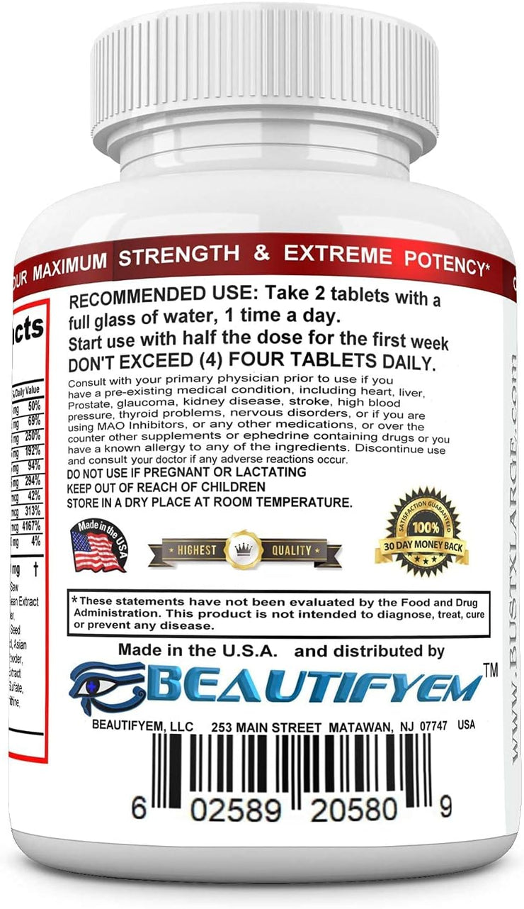 X-Large Breast Enlargement, Breast Enhancer, Bust Enhancement Pills