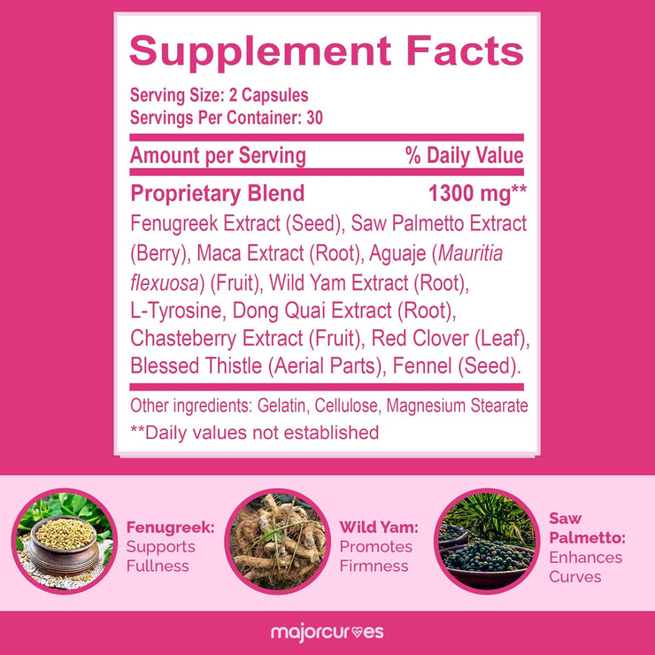 Bust Booster Breast Enhancement Pills – Natural Supplement for Breast Growth
