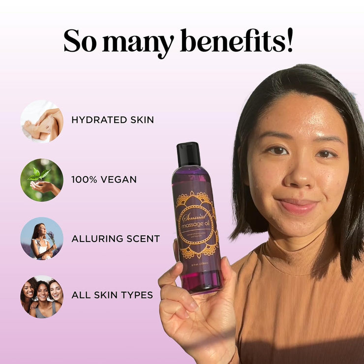 Massage Oil for Couples - Massaging Oil for Massage Therapy with Vitamin E