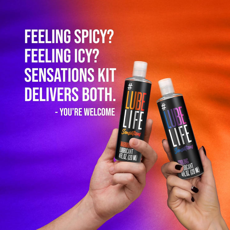 Lube Life Sensations  Kit Water Based Cooling & Warming Lubricant