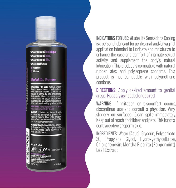Lube Life Sensations  Kit Water Based Cooling & Warming Lubricant