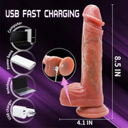 Silicone Thrusting & Vibrating dildos 3 Vibration Settings for Intimate Pleasure & Stimulation
