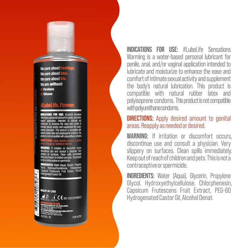 Lube Life Sensations  Kit Water Based Cooling & Warming Lubricant