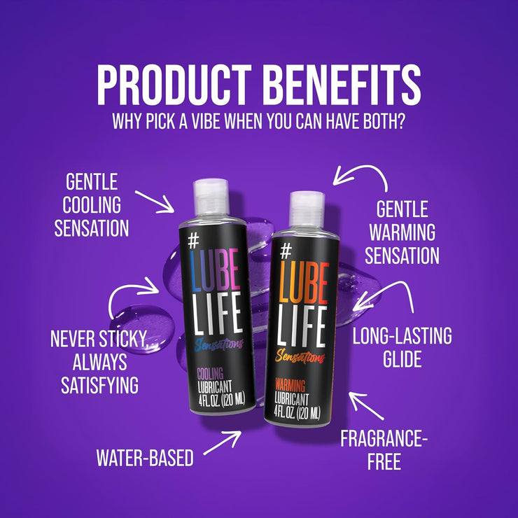 Lube Life Sensations  Kit Water Based Cooling & Warming Lubricant