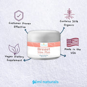 Naturals Breast Max Plus - Breast Enhancement Cream - Breast Enlargement - 4 OZ
