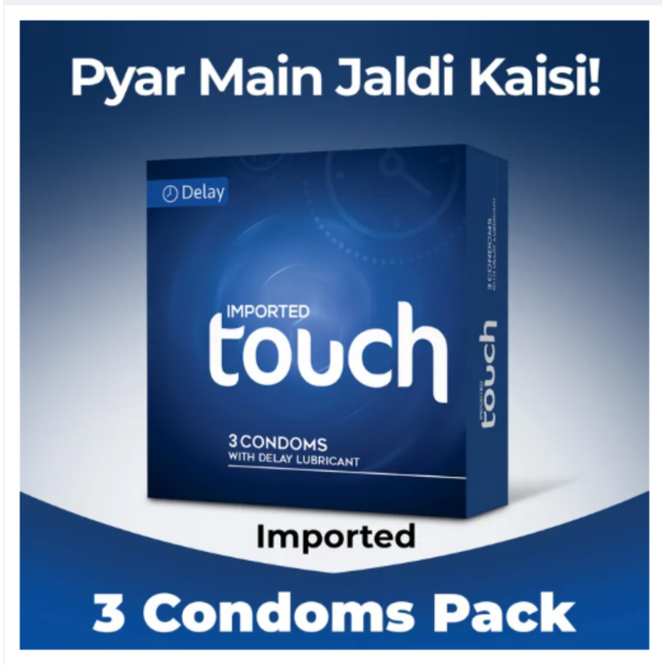 Touch Delay Condoms - Pack of 3 - With Delay Lubricant